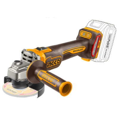 Ingco Cordless 20V Lithium-Ion Angle Grinder 3 Speed Brushless 115mm 1200W CAGLI221153