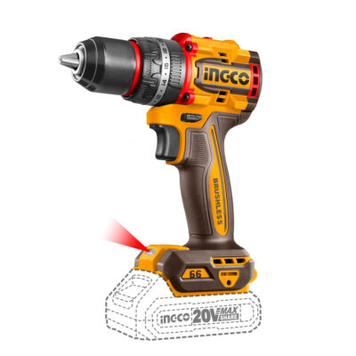 Ingco Cordless 20V Lithium-Ion Impact Drill 66NM Brushless CIDLI206681