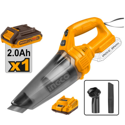Ingco Cordless 20V Lithium-Ion Vacuum Cleaner Hand Held Kit CVLI20126