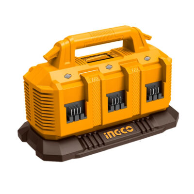 Ingco 4.0AH Cordless 20V Lithium-Ion Battery 6 Way Charger Station FCLI2064
