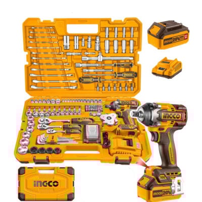 Ingco Cordless 152 Piece Cordless Impact Wrench Tool Set HKTHP31521