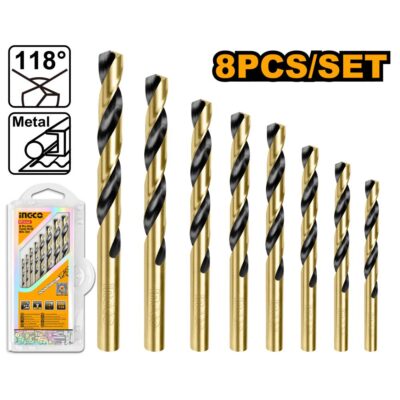 Ingco Drill Bit Hss Twist Set 8 Piece AKDB0801
