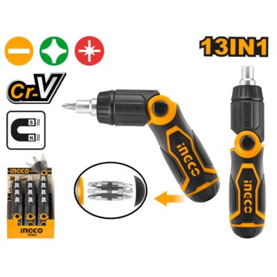 Ingco Screwdriver 13-In-1 Ratchet