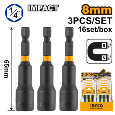 Ingco Magnetic Nut Setter 8mm 3 Piece