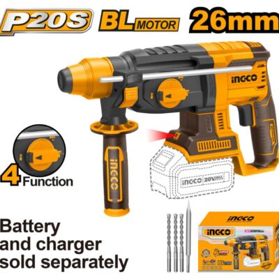 Ingco Cordless 20V Lithium-ion Rotary Hammer Drill Brushless 2.5J CRHLI20228