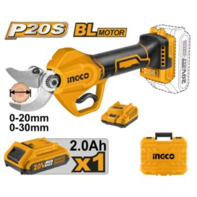 Ingco Cordless 20V Lithium-Ion Garden Gauge Shear 30mm Kit CSSLI203083