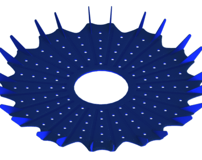 Pool-Tech Finned Disc/Skirt L/Blue