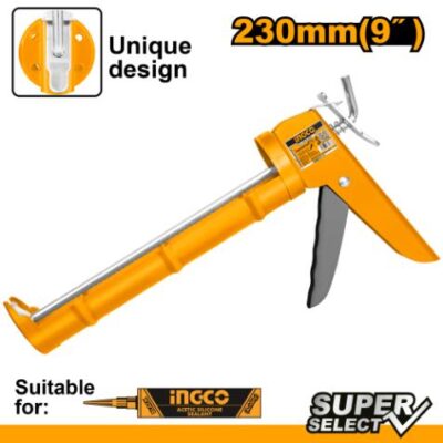 Ingco Caulking Gun 9'' Half Barrel