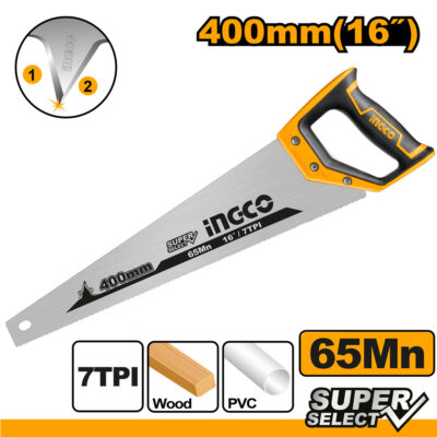 Ingco Hand Saw 400mm 7TPI