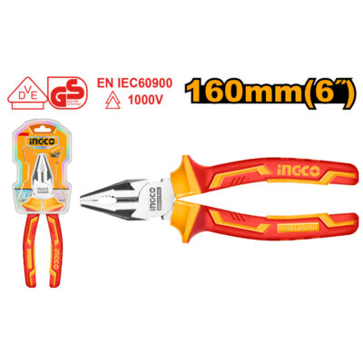 Ingco VDE Plier Short Nose Combination Insulated 160mm