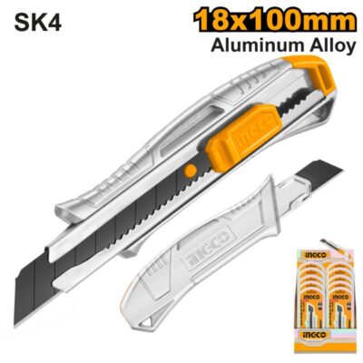 Ingco Knife Snap Off Aluminium 100mm 18mm