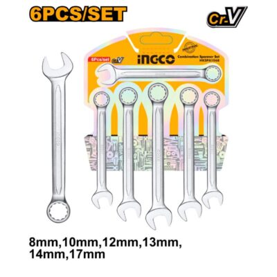 Ingco Spanner Combination Set 8-17mm 6 Piece