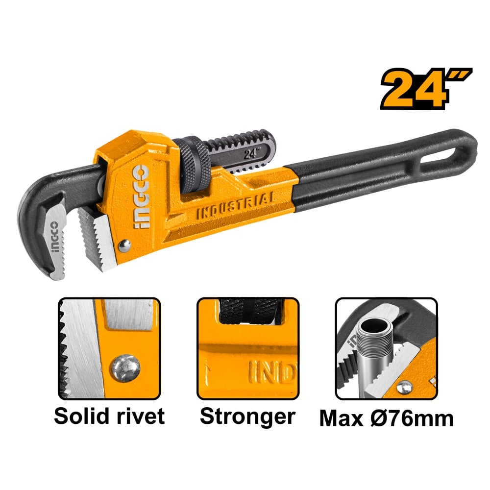 Ingco Pipe Wrench 600mm - Image 2