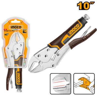 Ingco Plier Straight Jaw 10''