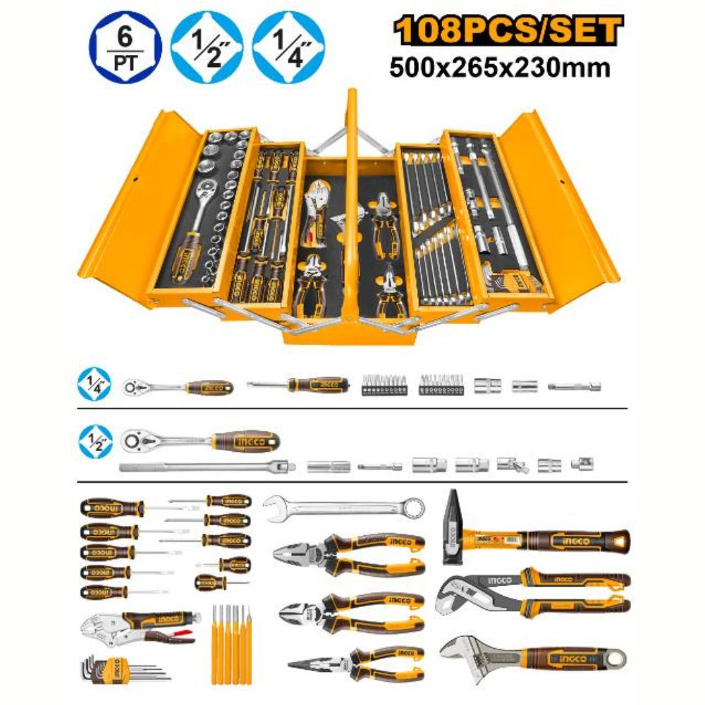 Ingco Tool Chest 108 Piece Set