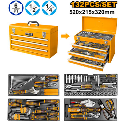 Ingco Tool Chest 132 Piece Set