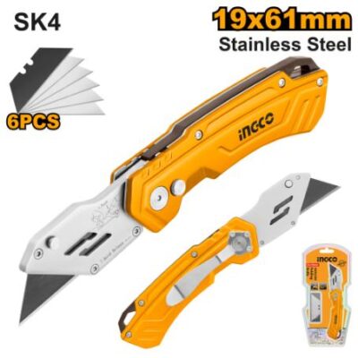 Ingco Knife Folding 61X19mm and 6 Blades