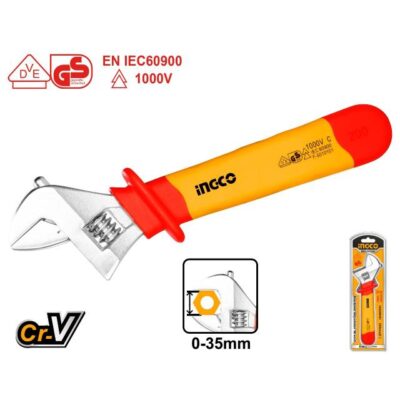 Ingco VDE Adjustable Wrench Insulated 200mm