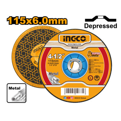 Ingco Grinding Disc ABR Metal 115mm 6.0X22.2mm MGD601151