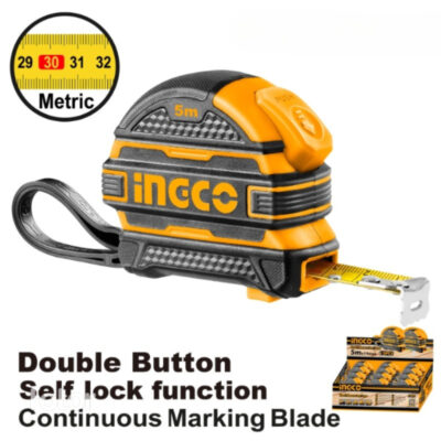 Ingco Tape Measure Rubber Case 5M X 19mm