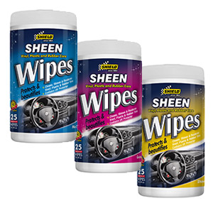 Shield Sheen Vinyl and Rubber Wipes 20 Wipes