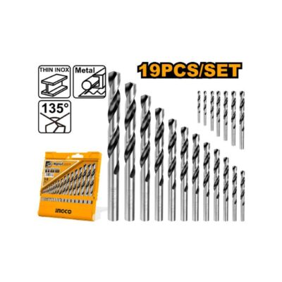 Ingco Drill Bit HSS Twist Set 19 Pieces AKDB1195