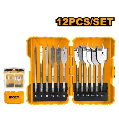 Ingco Acc Drill Bit Wood Flat 6-32mm 12 Pieces AKDL1201