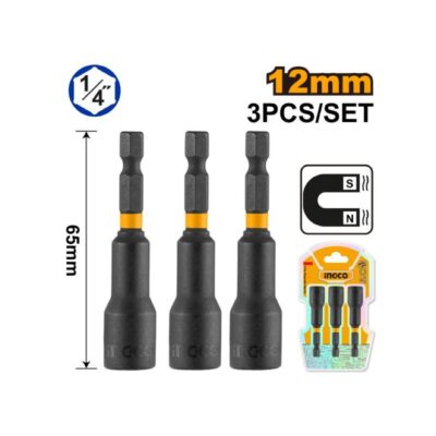 Ingco Acc Nut Setter Magnetic 12mm 3 Pieces AMN1231