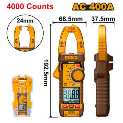 Ingco Electrical Tester Clamp Meter 4000C DCM62001