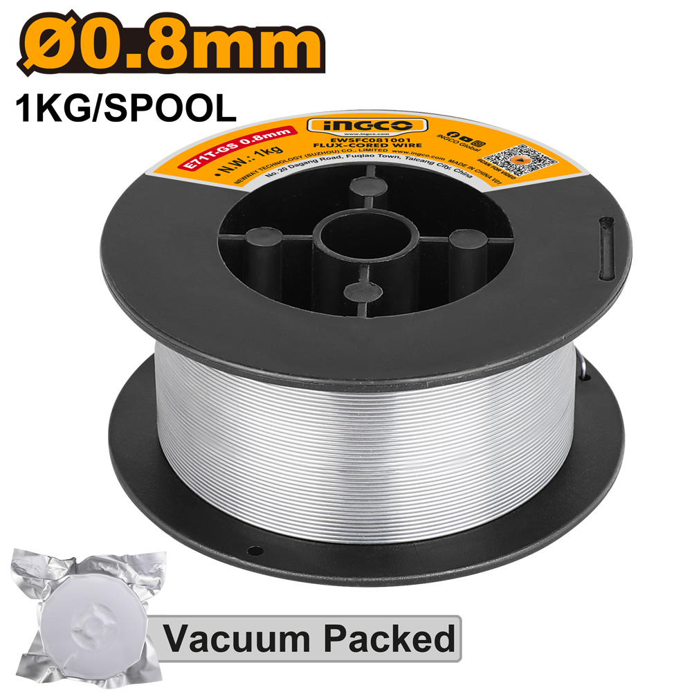 Ingco Welding Flux Corded Wire 0.8mm 1KG EWSFC081001 - Image 2