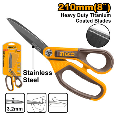 Ingco Scissors Rubber Grip 210mm HSCRS812108