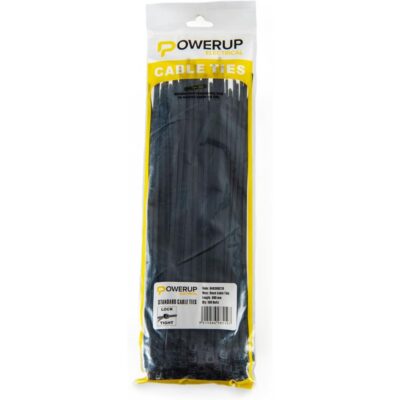 Powerup Electrical Cable Ties, 4.8 mm x 200 mm - Black PPT5173