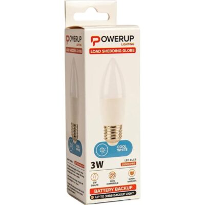 Powerup Battery Back-Up LED candle 3W cW E27 PPT6926