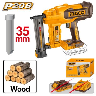 Ingco Cordless 20V Lithium-ion Brad Nailer F15-35 CBNLI2005