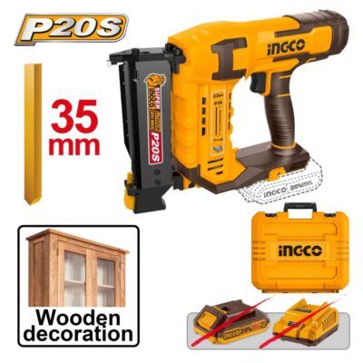 Ingco Cordless 20V Lithium-ion Pin Nailer F10-35 CBNLI3603