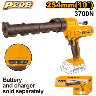 Ingco Cordless 20V Lithium-ion Caulking Gun 25.4CM CCGLI2001