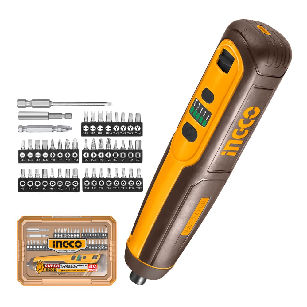 Ingco Cordless 4V Lithium-ion Screwdriver 5NM USB-C CSDLI04062
