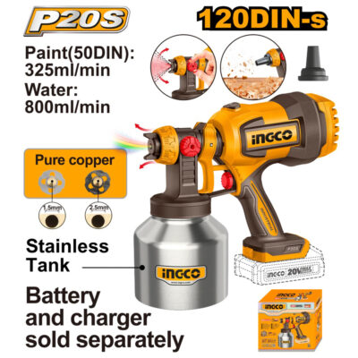 Ingco Cordless 20V Lithium-ion Spray Gun CSGLI20041