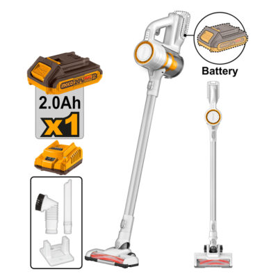 Ingco Cordless 20V Lithium-ion Vacuum Cleaner Upright Kit CVLI2006