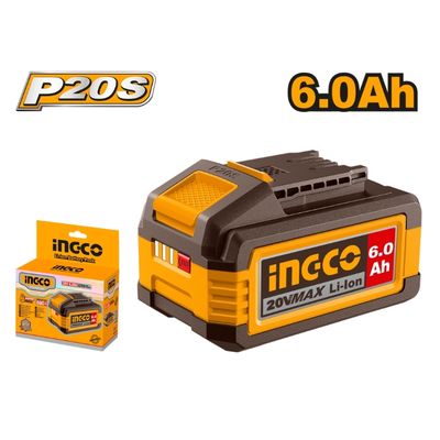 Ingco 6.0AH Cordless 20V Lithium-ion Battery FBLI2126