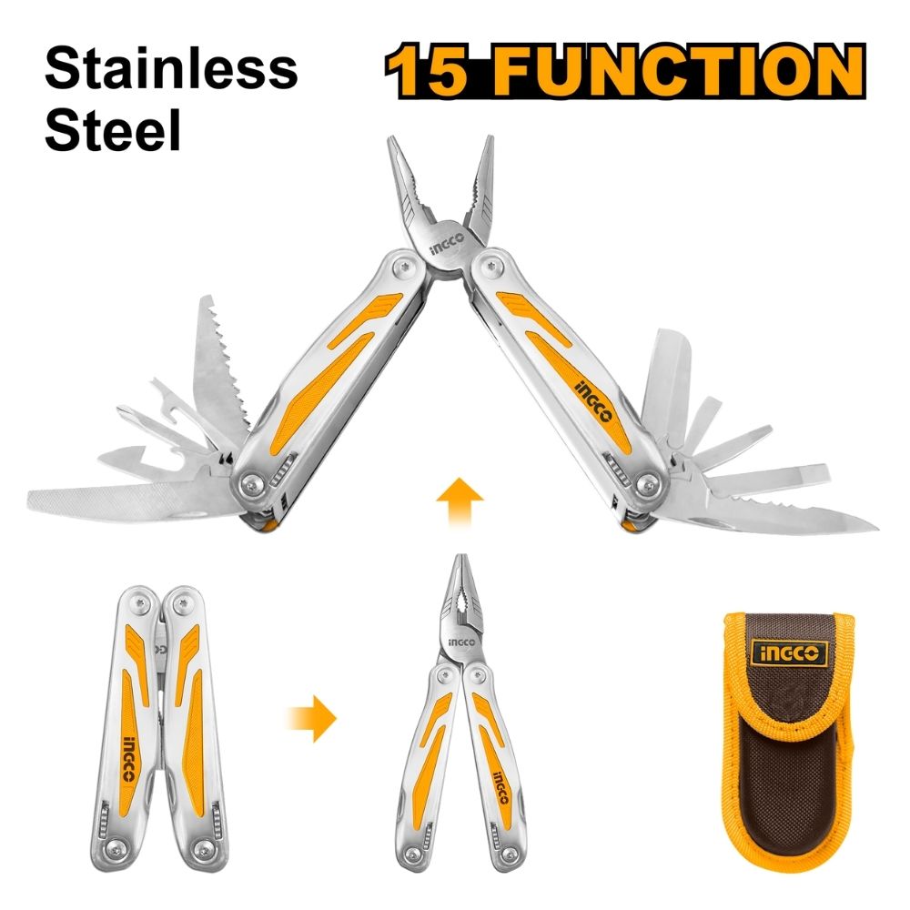 Ingco Knife Multifunctional 15 Function Foldable