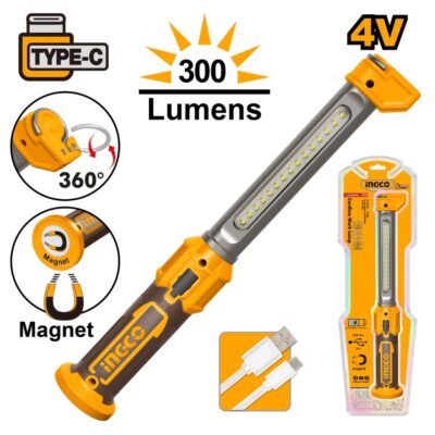 Ingco 4V Work Lamp 300 Lumens HWLI 043006