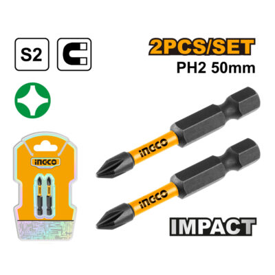 Ingco Screwdriver Bit PH2 50mm 2 Pieces SDBIM71PH250