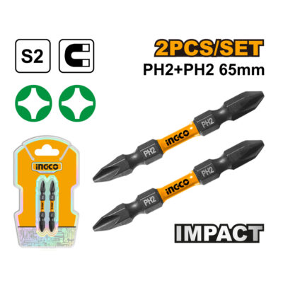Ingco Screwdriver Bit PH2 65mm 2 Pieces SDBIM72PH265